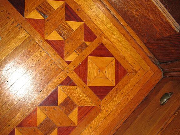 Inlaid parquet floor