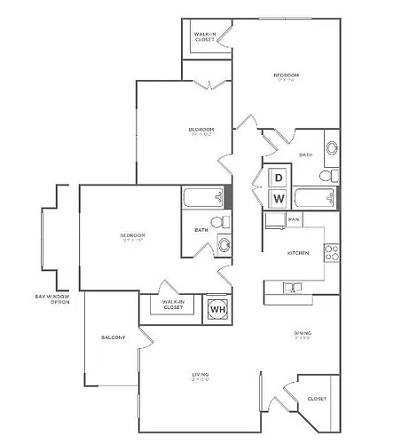 Floor plan Canterbury (1188 SF)