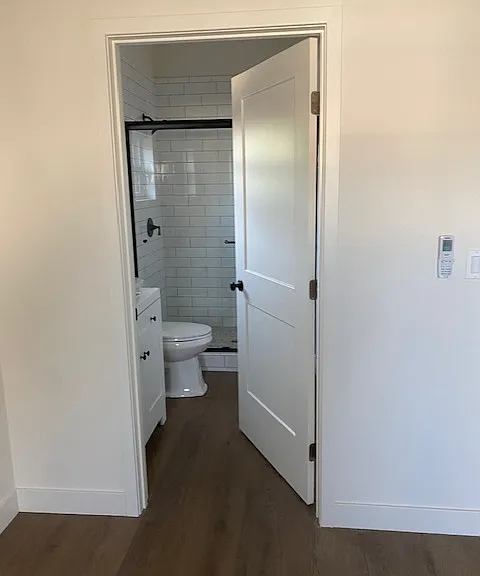 view to bathroom from room # 2.