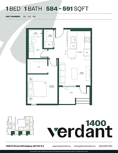 Floor plan 1 Bedroom 1 Bath 1 Bed 1 Bath
