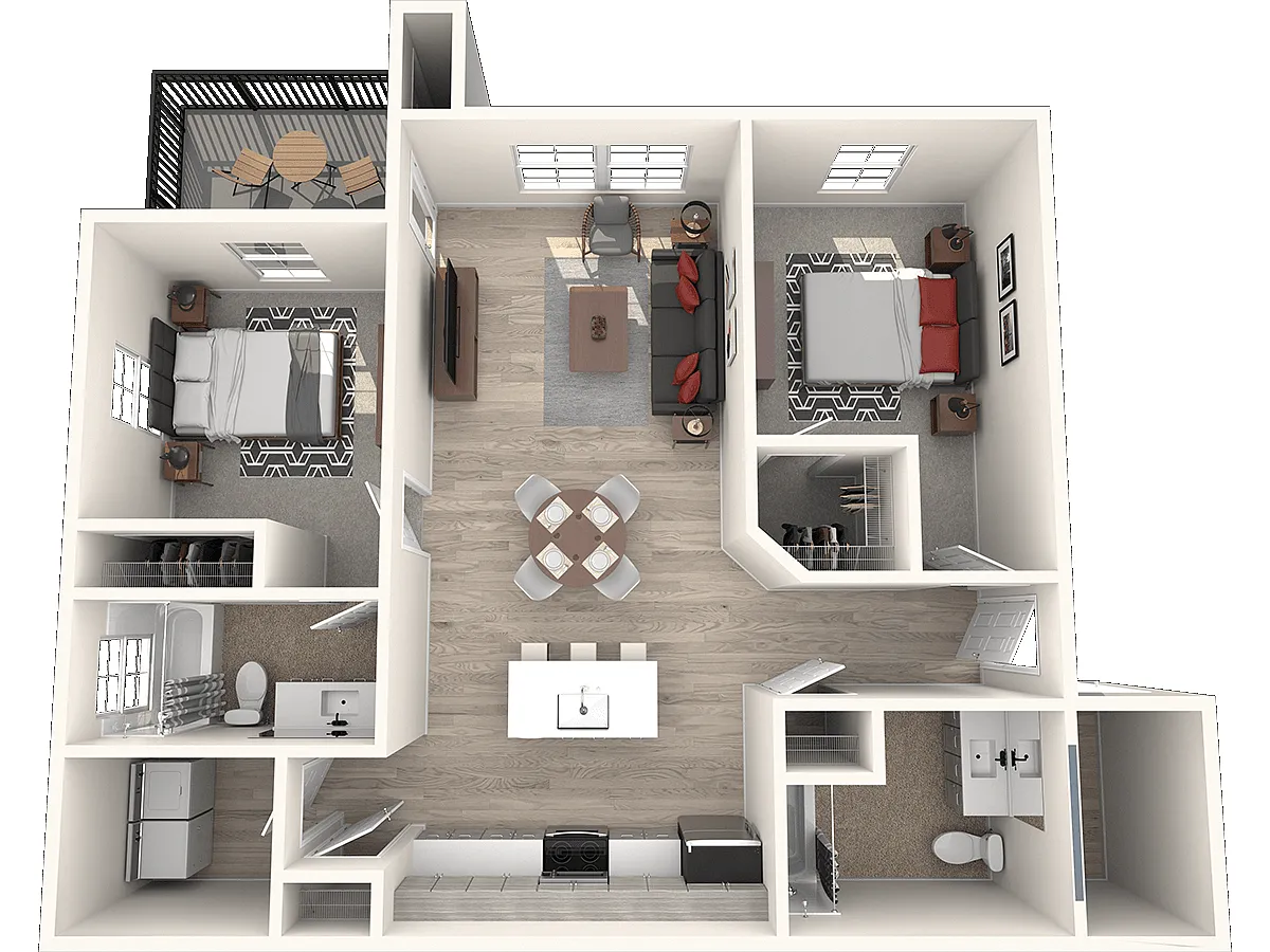 Floor plan 2X2 A