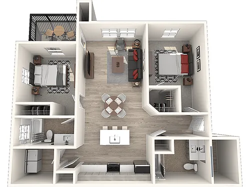 Floor plan 2X2 A