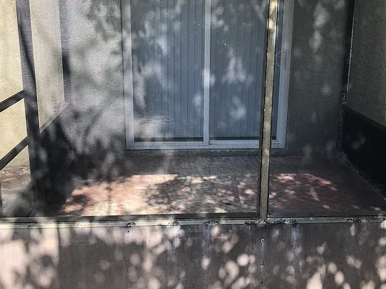 screened porch coming from kitchen slider