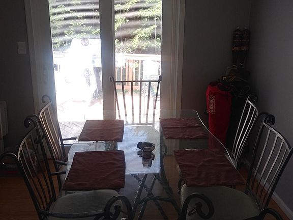 Dining room and balcony door