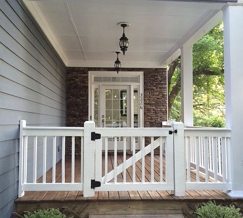 newly painted front porch