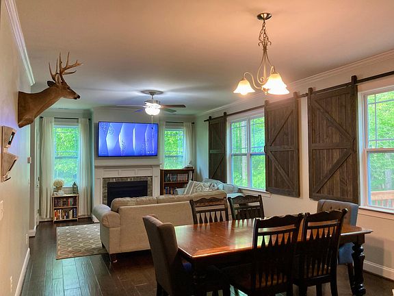 Living room and dining room