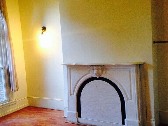 Living room fireplace mantel