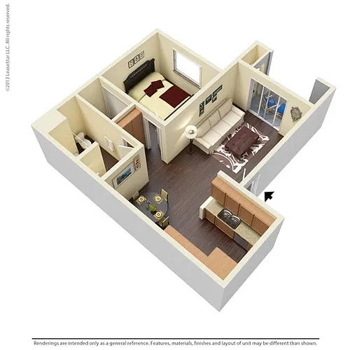 Floor plan 1x1A