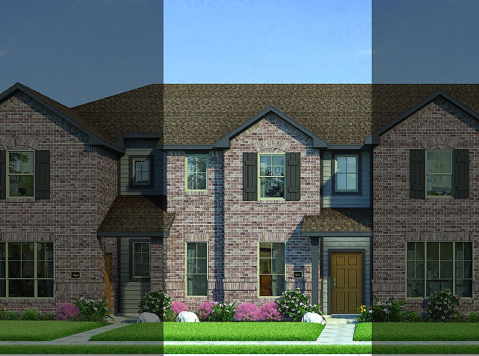Crockett with Elevation 4A Brick Exterior 2023 Townhomes
