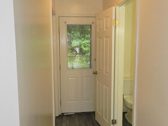 Hallway with half bath