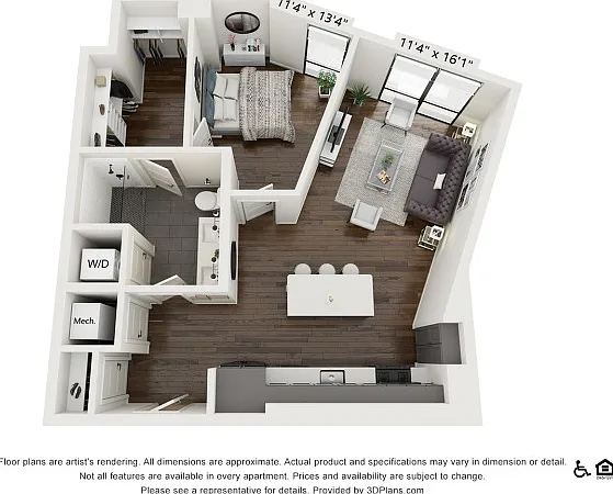 A11 | 1 bed 1 bath | 738 sq ft A11 | 1 bed 1 bath | 738 sq ft