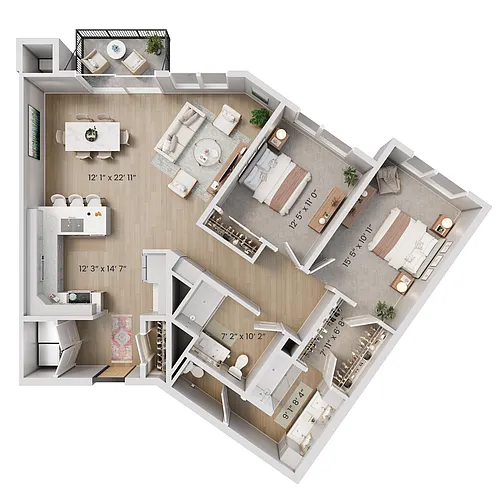 Floor plan Honeybird - ADA