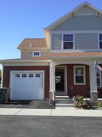 Front view of townhouse