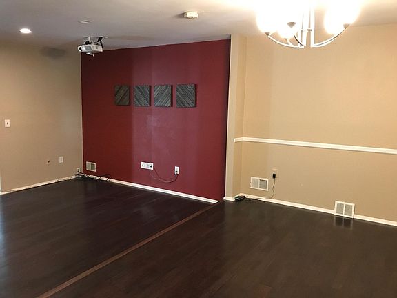 hardwood floors in living room/dining room