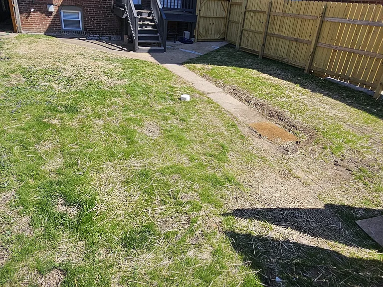 fenced in backyard
