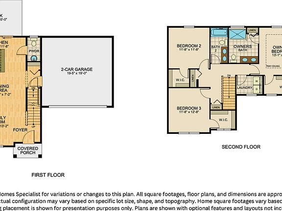 Floorplan of the Willow Model from Garman Builders