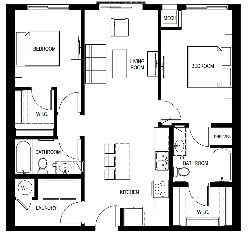 Floor plan 2 Bedroom