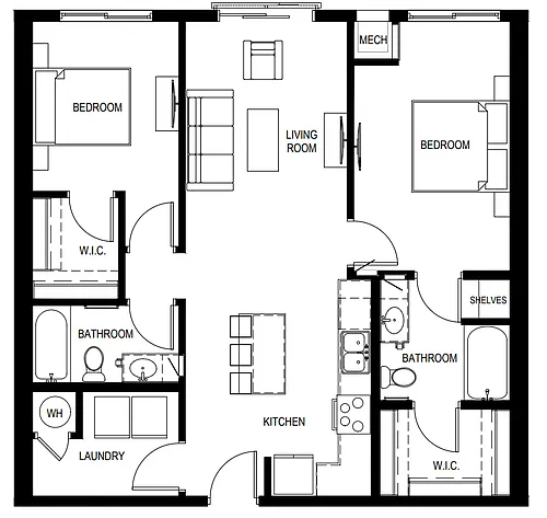 Floor plan 2 Bedroom