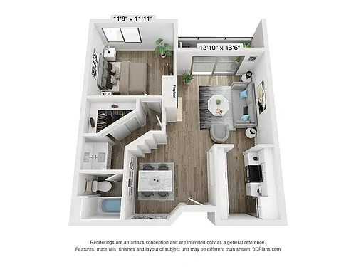 Floor plan 1X1