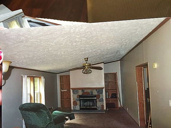 Living room with fireplace