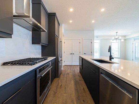 A photo of the kitchen of the Hyde model in Crown Park by Brookfield Residential
