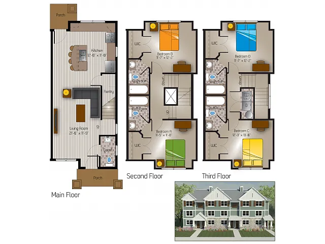Floor plan Stonewall 4x4.5