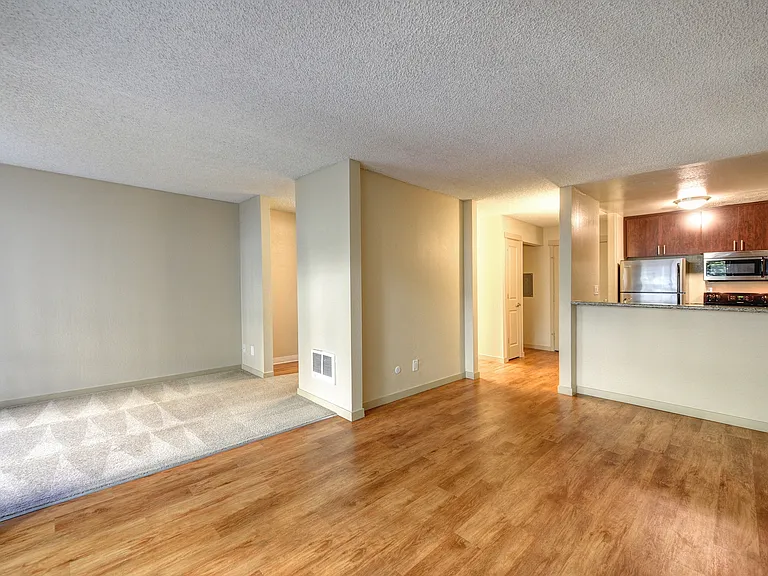 Living Room with Wood Inspired Floors