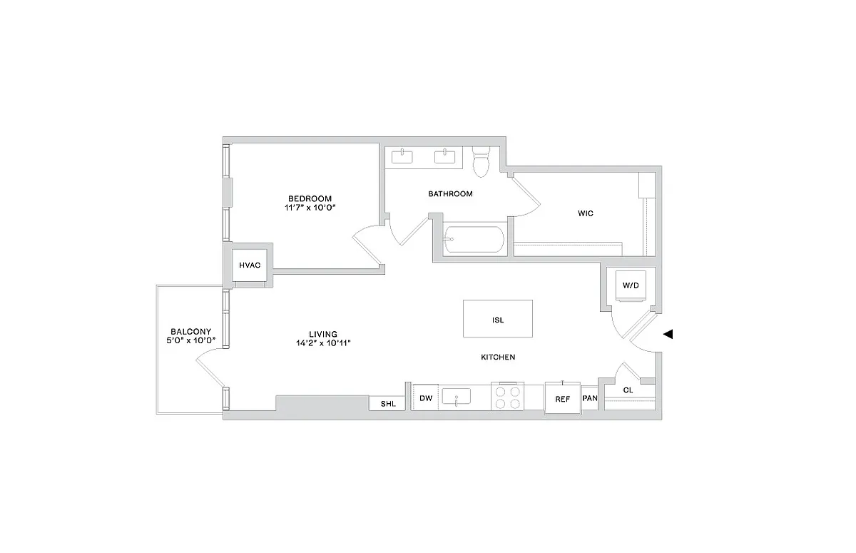 Floor plan B22 1X1
