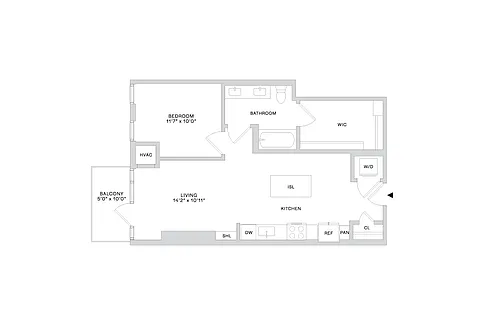 Floor plan B22 1X1