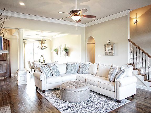 Large, open living dining