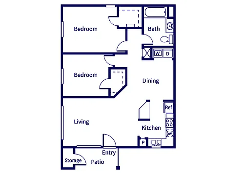Floor plan B1 - Income Restricted