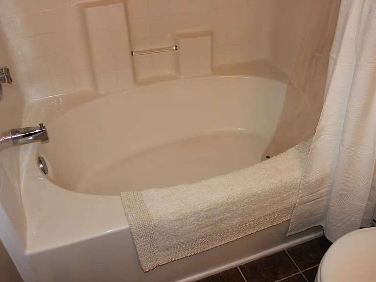 Primary bathroom garden tub with shower combo