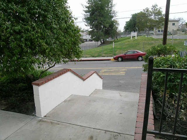 View out to street (Middle School across street)