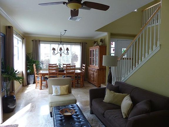 Living room and formal dining room