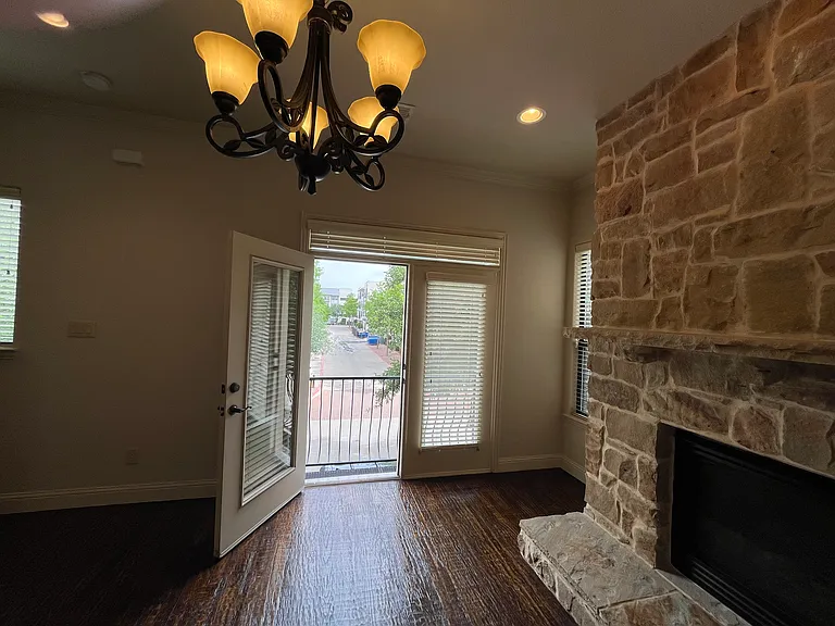 Dining area with outside view
