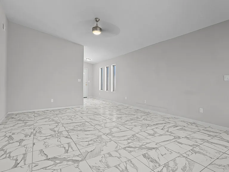 Living room with marble floors