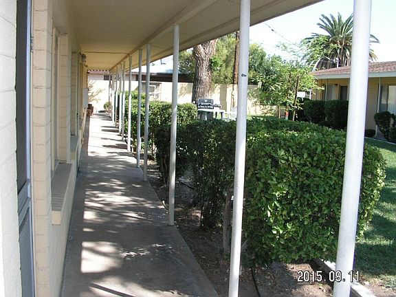 covered entry and patio area