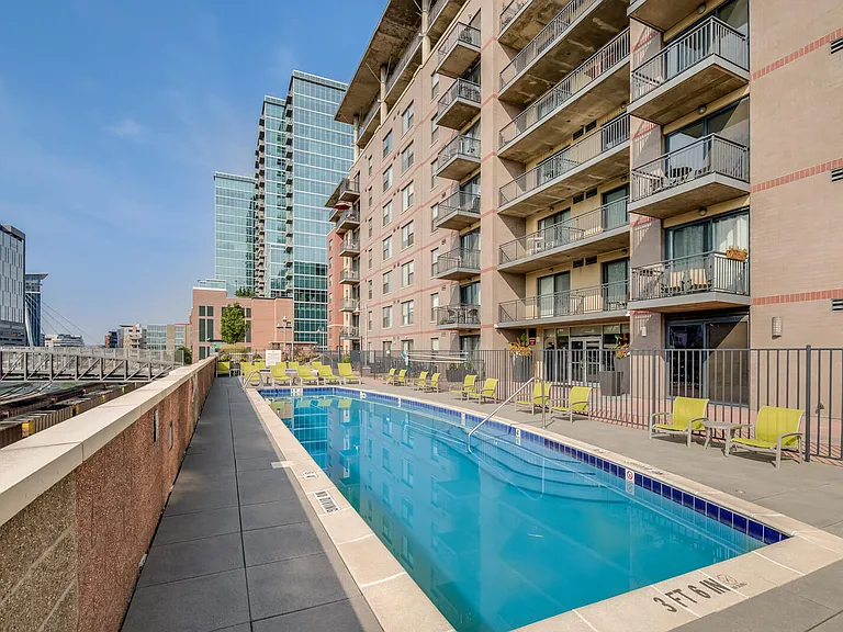 Take a dip year-round in the luxurious heated pool, no matter the season.