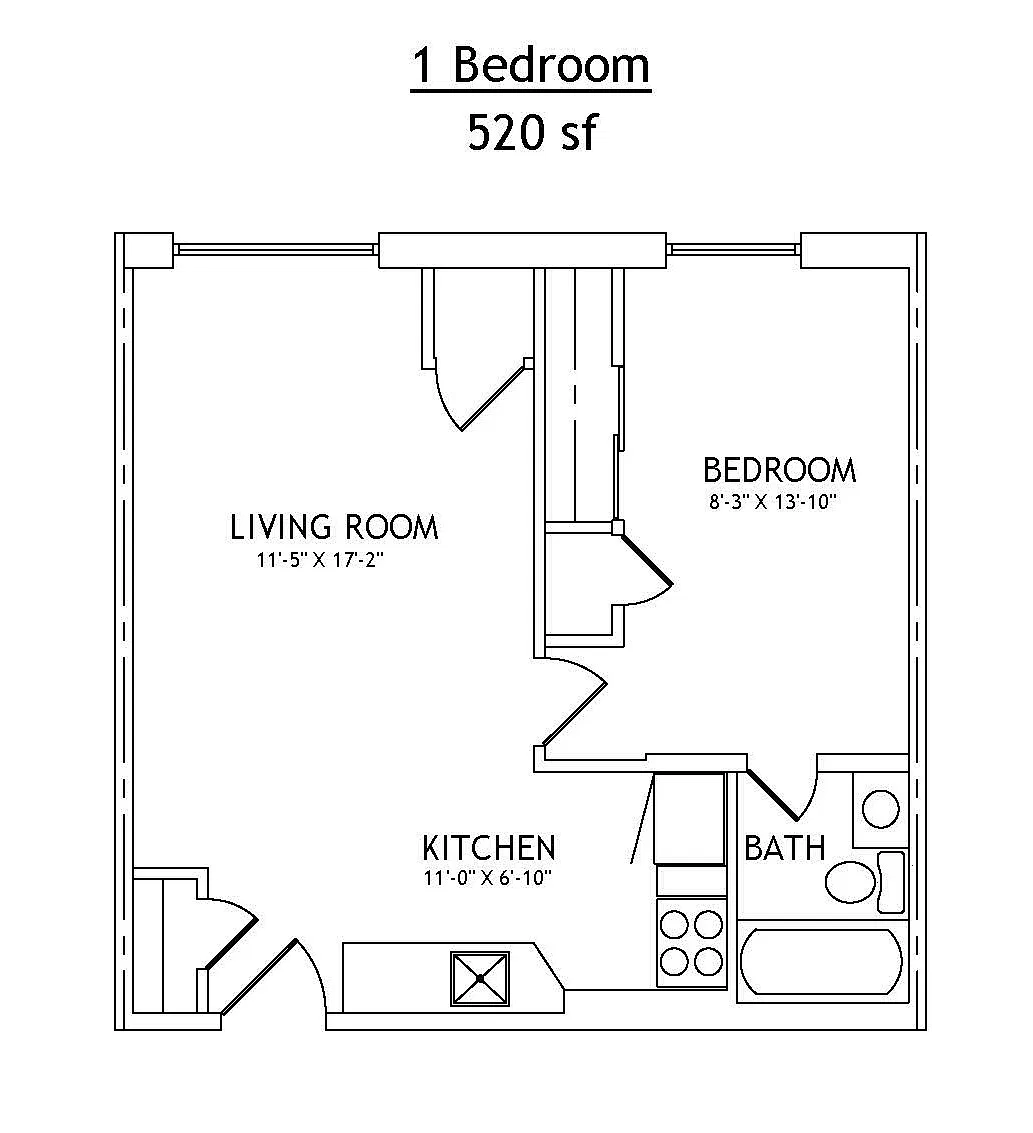 Floor plan 1 Bed