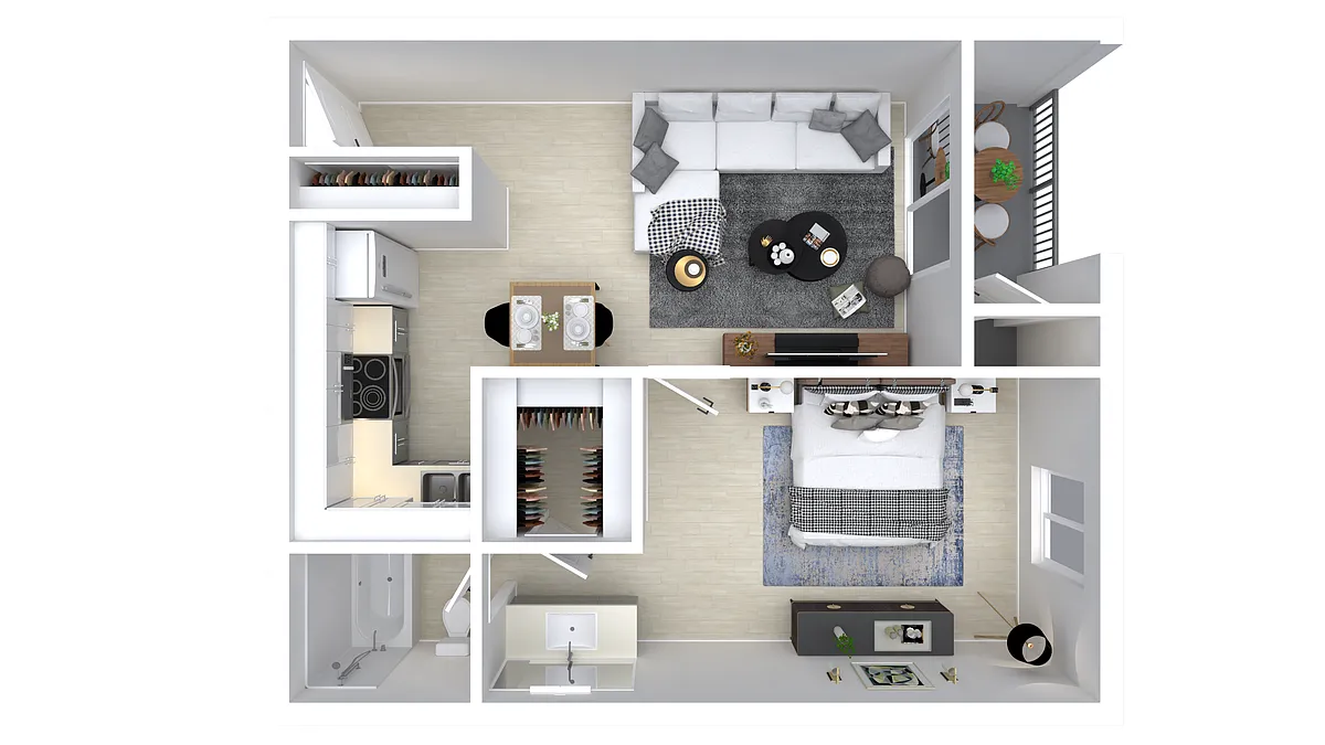 Floor plan 1X1