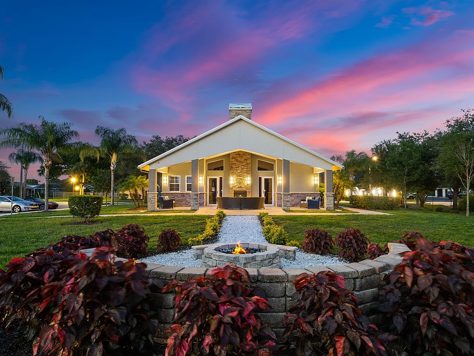 Sunset Over Clubhouse and Firepit