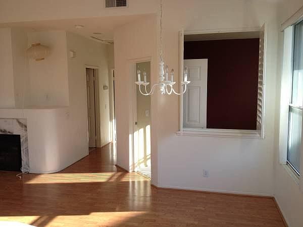 View from the kitchen to the dining area