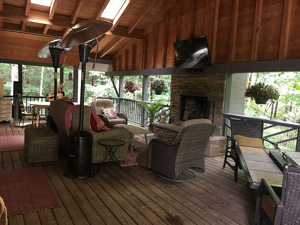Covered Deck w Fireplace