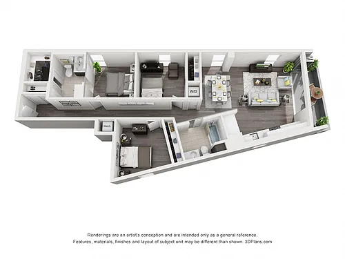 Floor plan 3BD/2BA