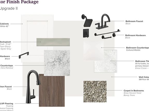 Interior selections for this home