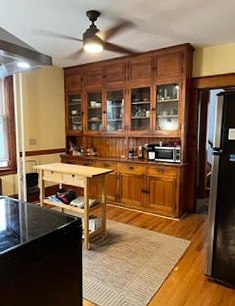 Kitchen with built in cabinet