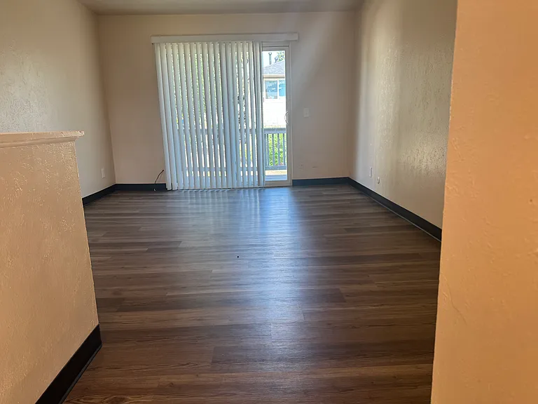 Living room with new LVP flooring