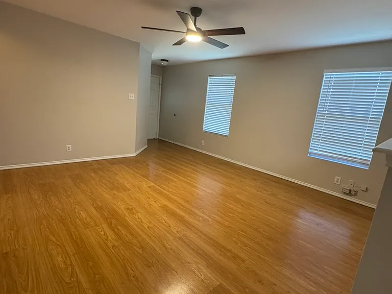View of living room from the kitchen area