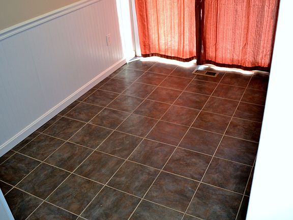 New tile floor in kitchen