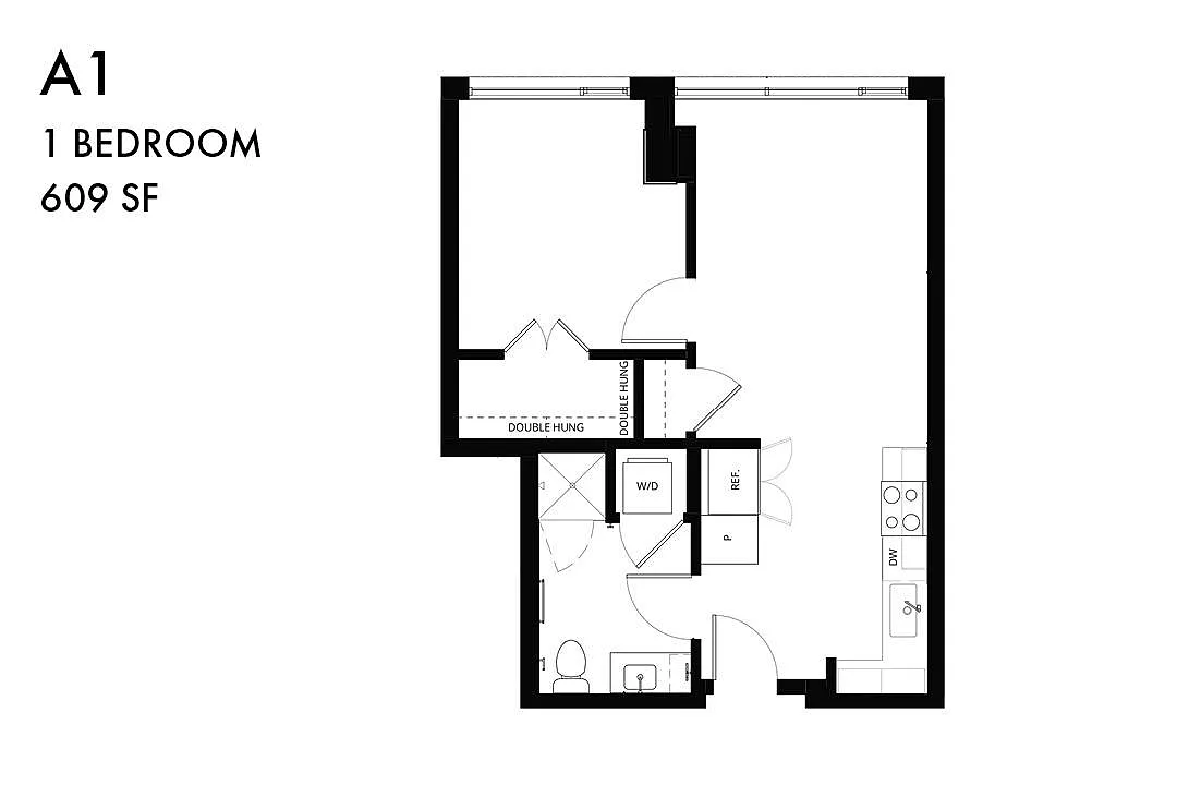 Floor plan 1 Bedroom A1